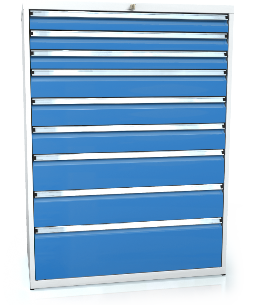 Dílenská zásuvková skříň 1373 x 1014 x 600 - 9x zásuvka